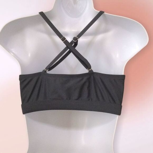 Kona Sol Charcoal Gray and‎ Floral Bikini Top S - Picture 4 of 10